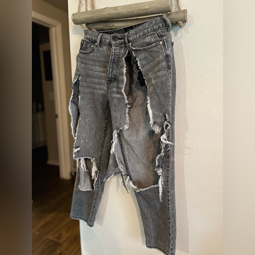 Ripped BDG Skinny Jeans Grey